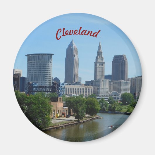 Downtown Cleveland Riverview Magnet (Voorkant)