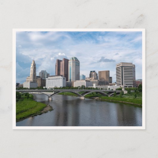Downtown Columbus View from Main St Bridge Briefkaart (Voorkant)