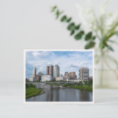 Downtown Columbus View from Main St Bridge Briefkaart (Staand voorkant)