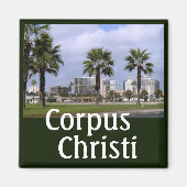 Downtown Corpus Christi Texas Souvenir Magneet (Voorkant)