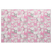 Downtown Crowd Faces Pink ID494 Stof (Fat Quarter)