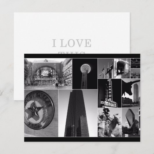 Downtown Dallas, Texas Briefkaart (Voorkant / Achterkant)