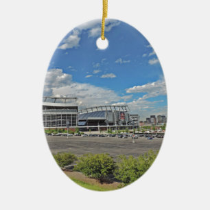 Downtown Denver Colorado City Skyline met sport Keramisch Ornament