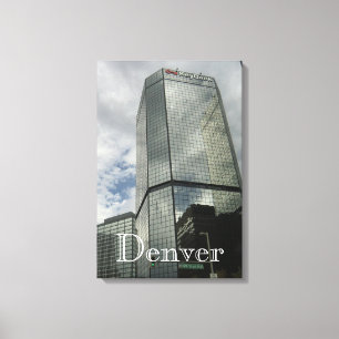 Downtown Denver Ingepakt Canvas Afdruk