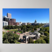 Downtown Denver met Capitol Building Poster (Voorkant)