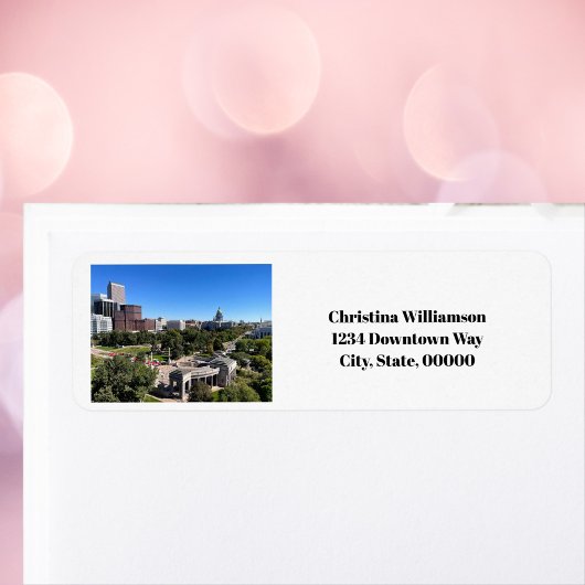 Downtown Denver Personalize Return Address Etiket