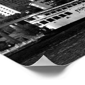 Downtown Detroit B/W Poster (Hoek)