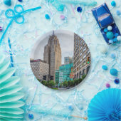 Downtown Detroit Papieren Bordje (Feest)