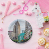 Downtown Detroit Papieren Bordje (Feest)