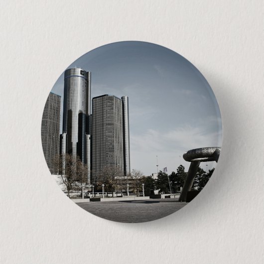 Downtown Detroit Ronde Button 5,7 Cm (Voorkant)