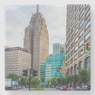 Downtown Detroit Stenen Onderzetter