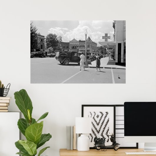 Downtown Fayetteville, Arkansas, jaren '30 Poster (Thuiskantoor)