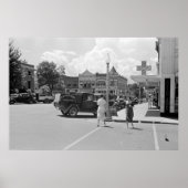 Downtown Fayetteville, Arkansas, jaren '30 Poster (Voorkant)