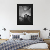 Downtown Fogfest nr. 1 met grens Canvas Afdruk (Insitu (Slaapkamer))