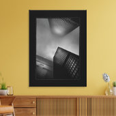 Downtown Fogfest nr. 1 met grens Canvas Afdruk (Insitu (Woonkamer))