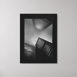 Downtown Fogfest nr. 1 met grens Canvas Afdruk