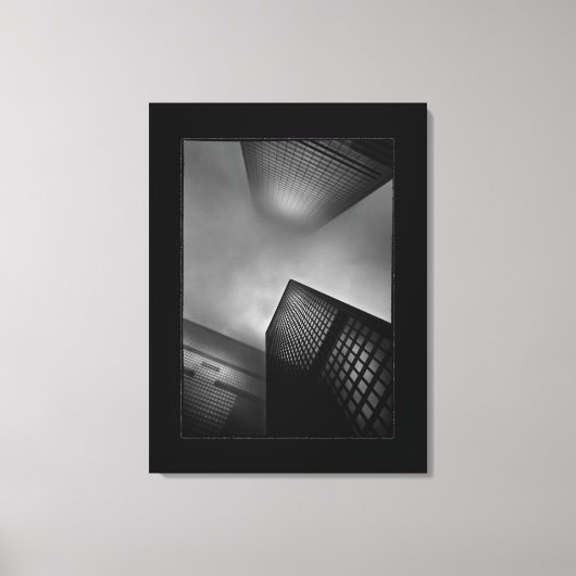 Downtown Fogfest nr. 1 met grens Canvas Afdruk (Voorkant)