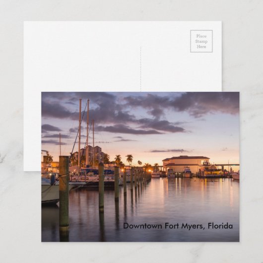 Downtown Fort Myers, Florida Briefkaart (Voorkant / Achterkant)