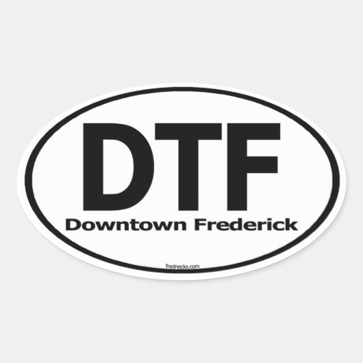 Downtown Frederick Decal Ovale Sticker (Voorkant)