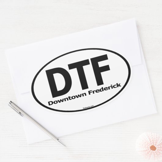 Downtown Frederick Decal Ovale Sticker (Envelop)
