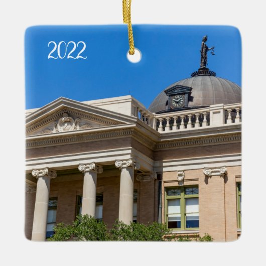 Downtown Georgetown, Texas Keramisch Ornament (Voorkant)