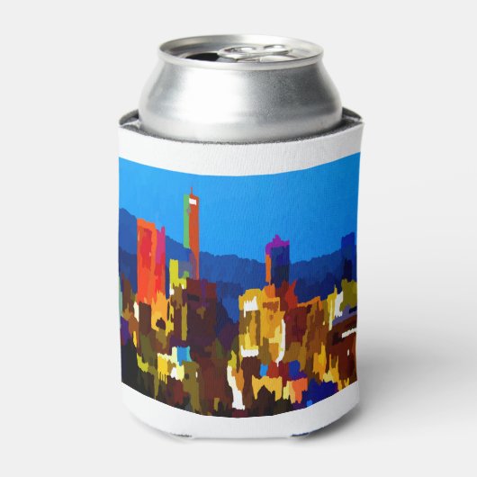 Downtown Greenville South Carolina Skyline Blikjeskoeler (Blikje Voorkant)