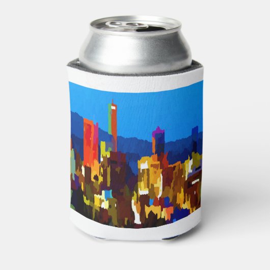 Downtown Greenville South Carolina Skyline Blikjeskoeler (Blikje Achterkant)