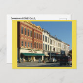 Downtown HONESDALE, Pennsylvania Briefkaart (Voorkant / Achterkant)