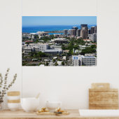 Downtown Honolulu City View Poster (Keuken)