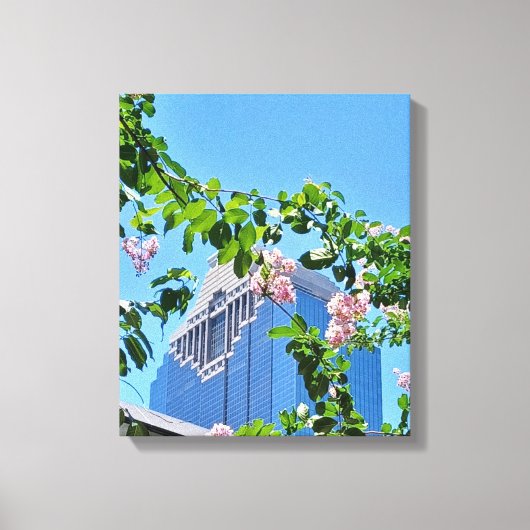Downtown Houston Garden Canvas Afdruk (Voorkant)