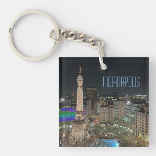 Downtown Indianapolis Acrylische Sleutelhanger (Voorkant)