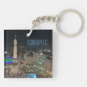 Downtown Indianapolis Acrylische Sleutelhanger (Achterkant)