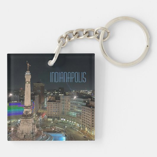 Downtown Indianapolis Acrylische Sleutelhanger (Achterkant)