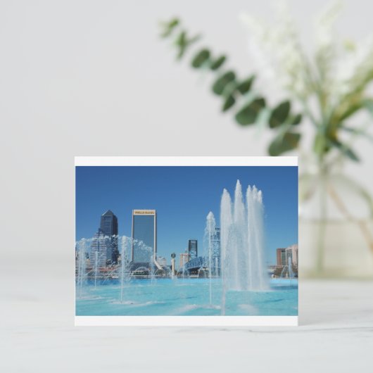 Downtown Jacksonville Florida Friendship Fountain Briefkaart (Staand voorkant)