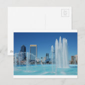 Downtown Jacksonville Florida Friendship Fountain Briefkaart (Voorkant / Achterkant)