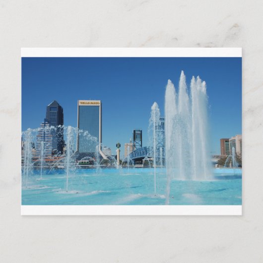 Downtown Jacksonville Florida Friendship Fountain Briefkaart (Voorkant)