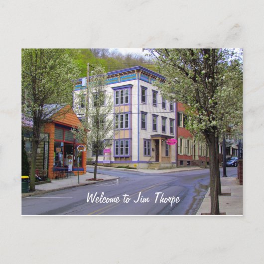 Downtown Jim Thorpe, PA Briefkaart (Voorkant)