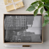 Downtown Kansas City, Missouri Black & White Photo Tissuepapier (Geschenk)