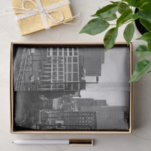 Downtown Kansas City, Missouri Black & White Photo Tissuepapier (Geschenk)