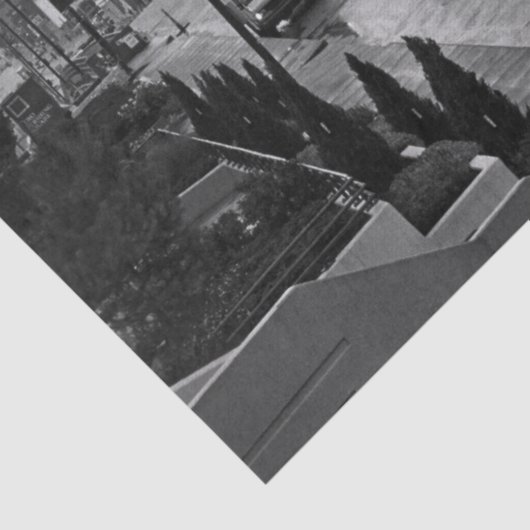 Downtown Kansas City, Missouri Black & White Photo Tissuepapier (Detail)