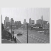 Downtown Kansas City, Missouri Black & White Photo Tissuepapier (Voorkant)