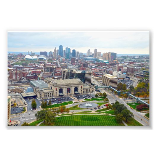 Downtown Kansas City, Missouri, Uitzicht Foto Afdruk (Voorkant)