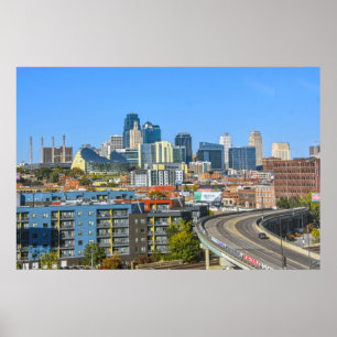 Downtown Kansas City, Missouri uitzicht Poster