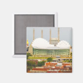 Downtown Kansas City Tilt-Shift miniatuur foto Magneet (Voorkant / Achterkant)
