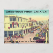 Downtown Kingston, Jamaica (Harbour Street) BWI Feestdagenkaart (Voorkant)