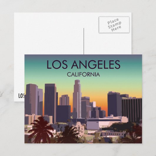 Downtown L.A. Briefkaart (Voorkant / Achterkant)