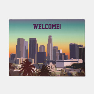 Downtown L.A. - illustratie Deurmat
