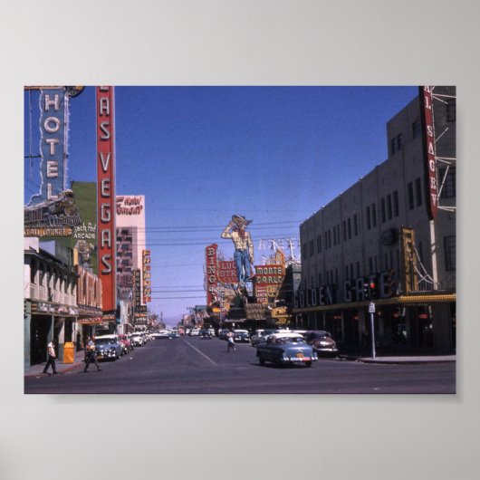 Downtown Las Vegas 1954 Poster (Voorkant)