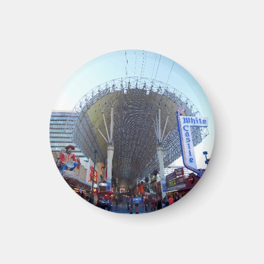 Downtown Las Vegas #1 Round Magnet (Voorkant)