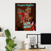 Downtown Las Vegas Nights Poster (Thuiskantoor)
